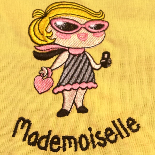 Tablier jaune "Mademoiselle"