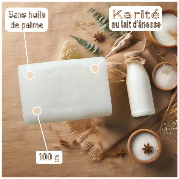 Savon au lait d'ânesse parfum Karité