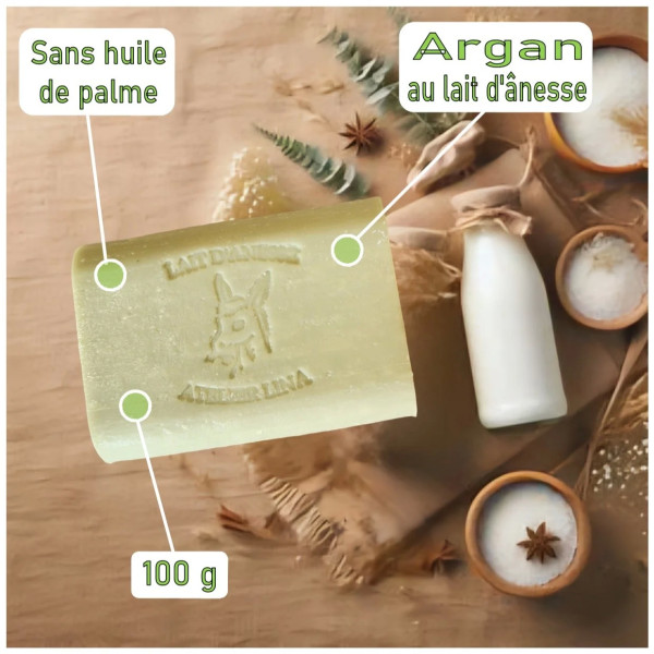 Savon au lait d'ânesse Argan