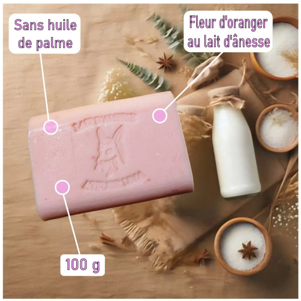 Savon au lait d'ânesse fleur d'oranger