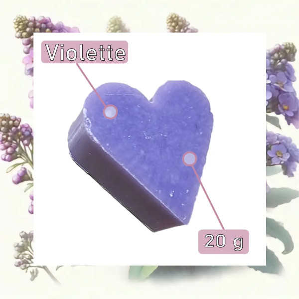 Savon coeur parfum Violette