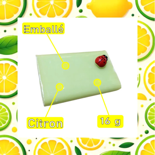 Savon invité emballé parfum citron