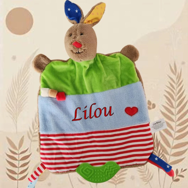 Doudou grand lapin à personnaliser